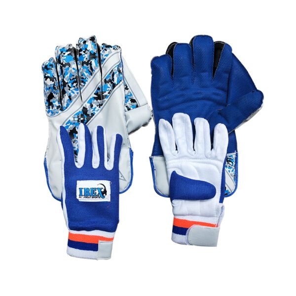 IBEX Arrow Wicket Keeping Gloves With Inner Gloves (Blue)