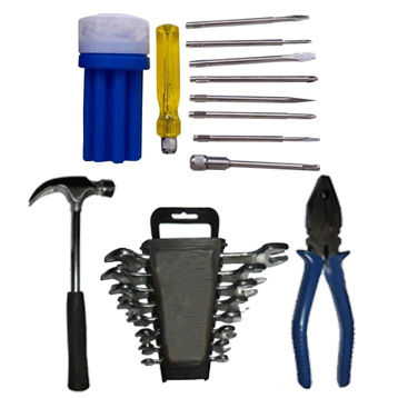 JetFire Plier, Claw Hammer, 8 Pc Wrench Set and Screw Driver Set (19 Tools)