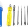 JetFire Screwdriver Set of 9 Pc, Wooden Handle Hammer and Plier 8" (11 Tools) - Image 2