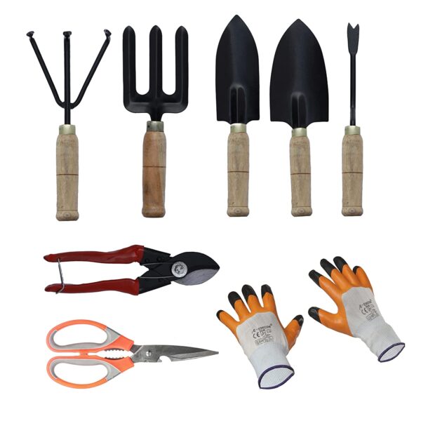 Garden Tool Kit with Wooden Handle