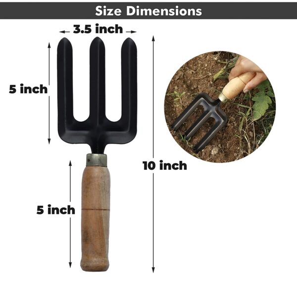Garden Hand Fork with Wooden Handle