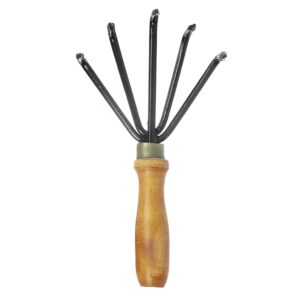 Wooden Handle Cultivator 5 Prong