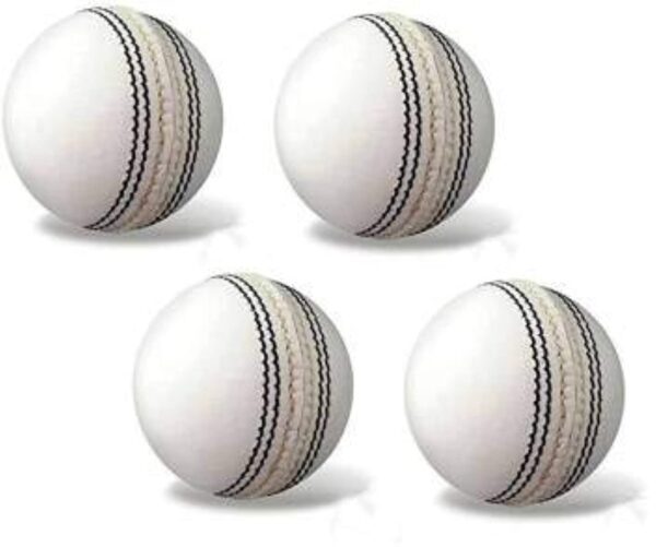 Leather White Ball Pack of 4