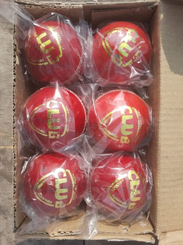 Leather Red Ball Pack of 6