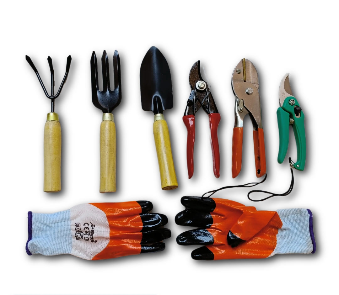 Mini Tool Set With Double Cut, Roll Cut, Pruner & Gloves